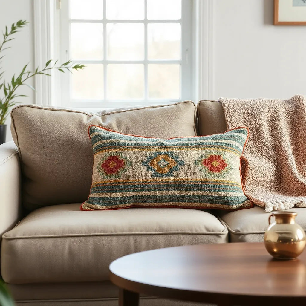 Kilim Lumbar Pillow Cover Styling Guide for Sofas