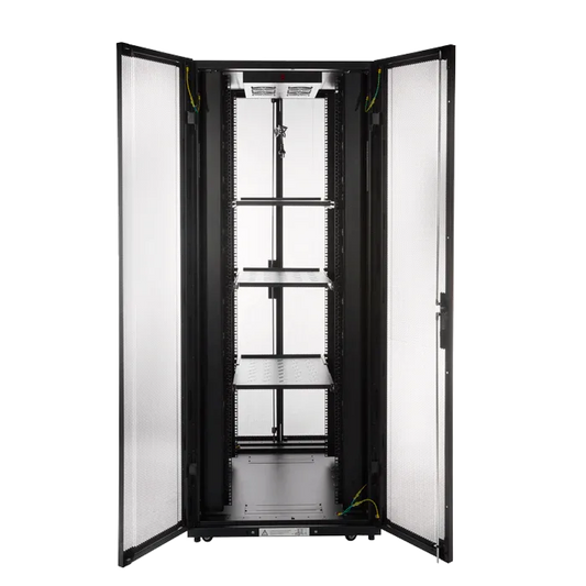 42RU 800mm Wide x 800mm Deep Server Rack with Bi-Fold Mesh Doors
