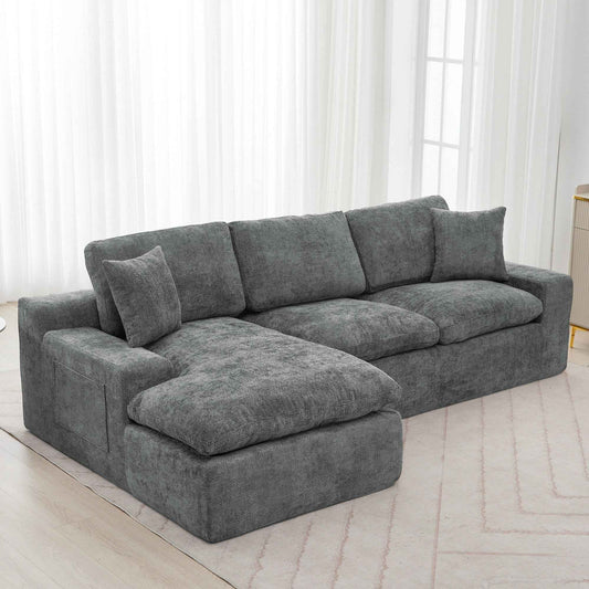 Cloud Sectional Sofa 107.9' Upholstered Sofa Couch with Double-layer