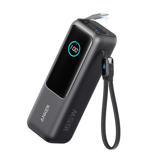 Anker Laptop Power Bank (25K, 165W, Built-In and Retractable Cables)