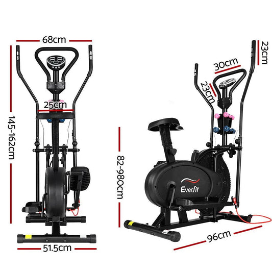 Everfit 6in1 Elliptical Cross Trainer Exercise Bike Bicycle Home Gym