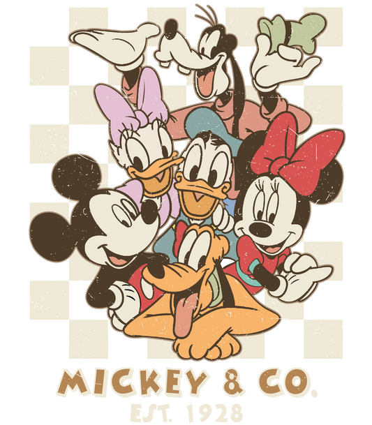 Mickey & Co Est. 1928 Retro Stripe Design - Digital Download