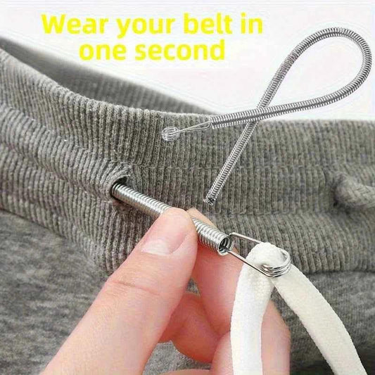 Bendable Spring Drawstring Threader Clip for Pants and Hoodies with Elastic Band