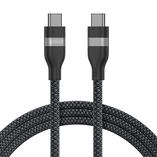Anker USB-C to USB-C Cable (3 ft / 6 ft, 240W, Upcycled-Braided)