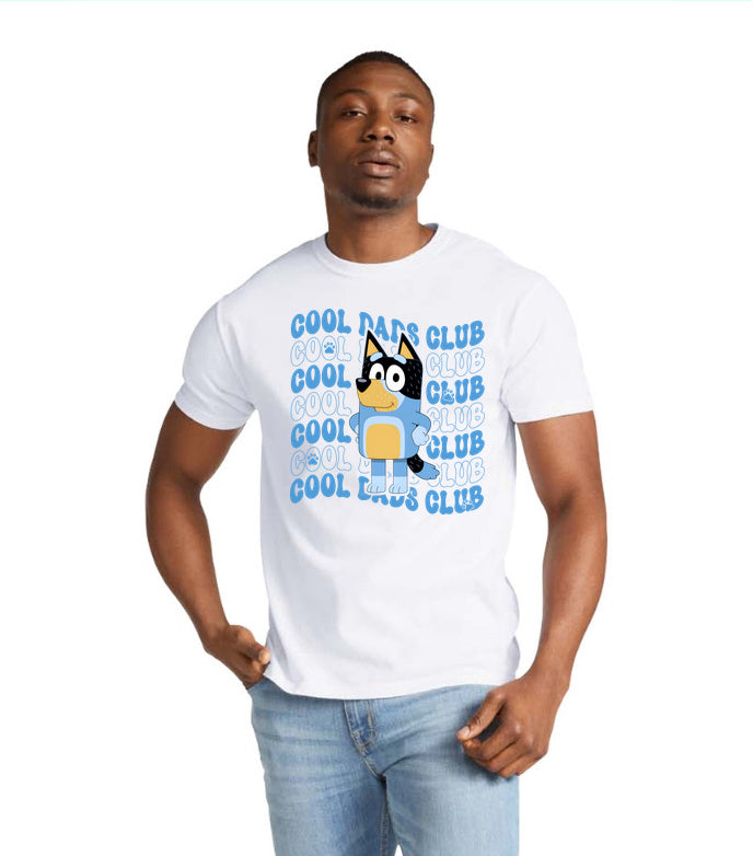 Artwork reference on a sample garment; selected model, color and print placement may differ · Cool Dads Club | Tee, Sweatshirt & Hoodie