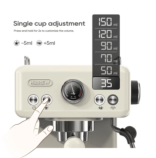 PSH10Plus-WH 20Bar Semi-Automatic Coffee Maker-Cold/Hot Brew with