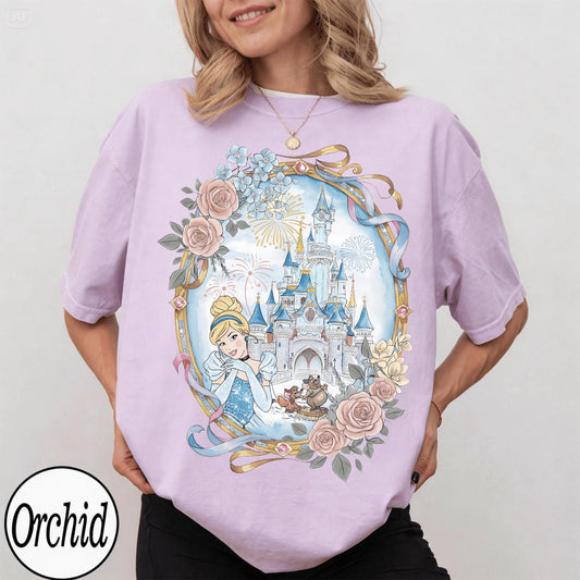 Cinderella Watercolor Castle — Bella+Canvas Tee