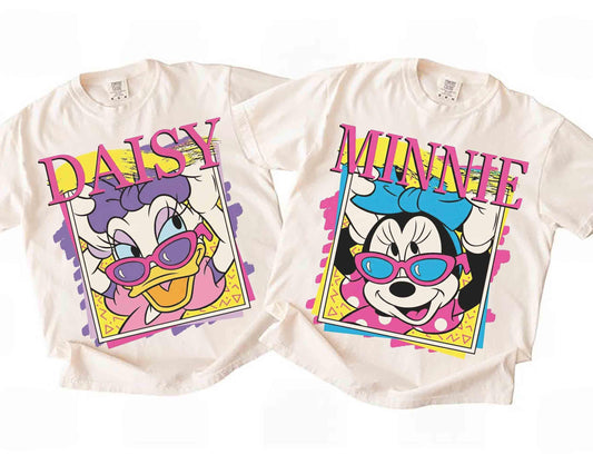 Comfort Colors Minnie Mouse Daisy Duck Disneyland Bestie Vac — Gildan Hoodie