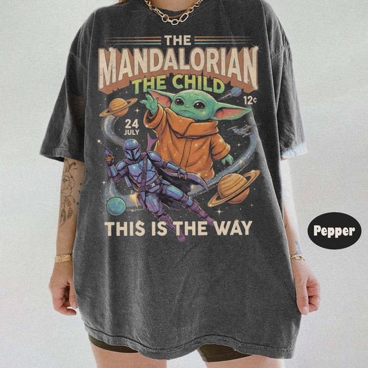 Retro Star Wars The Mandalorian The Child — Bella+Canvas Tee