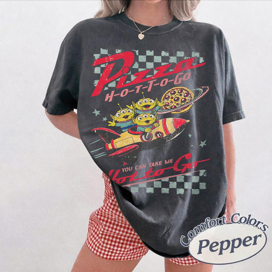Comfort Colors Pizza Planet Aliens Toy Story — Bella+Canvas Tee