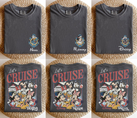 Personalized All Characters Disney Cruise Line 2026 — Comfort Colors Tee