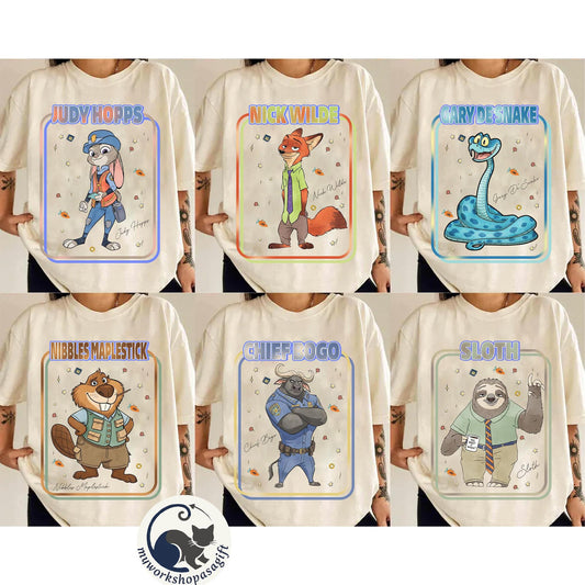 Zootopia Characters — Bella+Canvas Tee