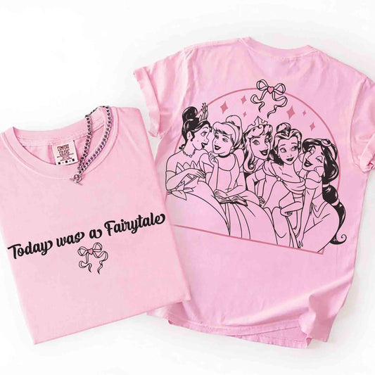 2-Sided Coquette Bow Disney Today was a Fairytale — Bella+Canvas Tee