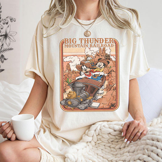 Big Thunder Mountain Railroad Mickey Friends Retro — Gildan Sweatshirt