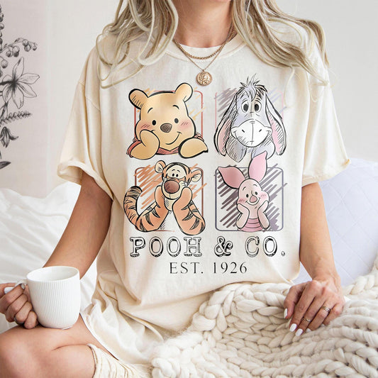 Comfort Colors Retro Pooh and Friends — Comfort Colors Tee