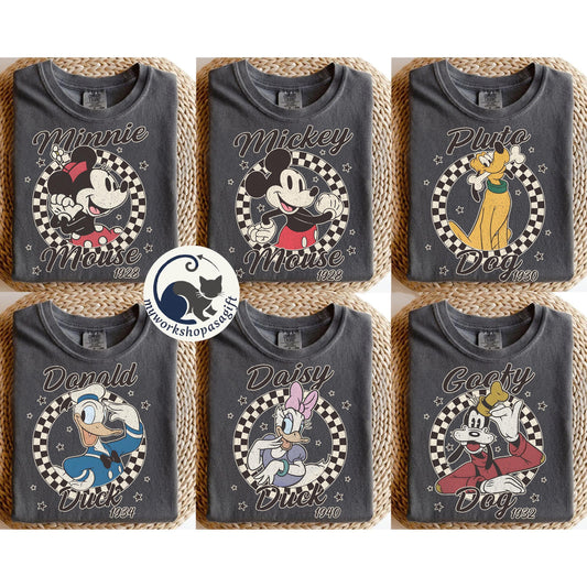 Retro Checkered Disney — Bella+Canvas Tee