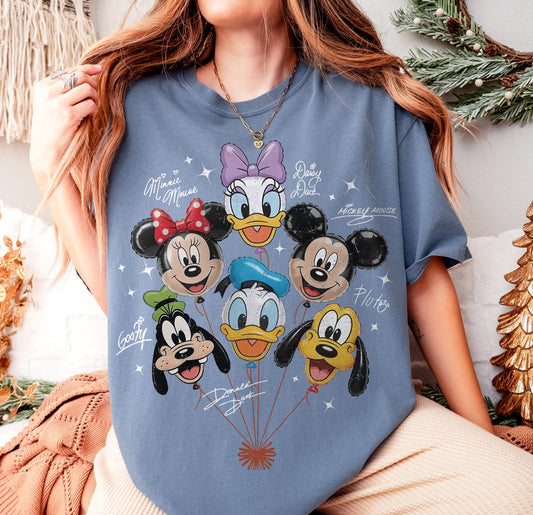 Comfort Colors Retro Mickey and Friends Balloon — Gildan Sweatshirt