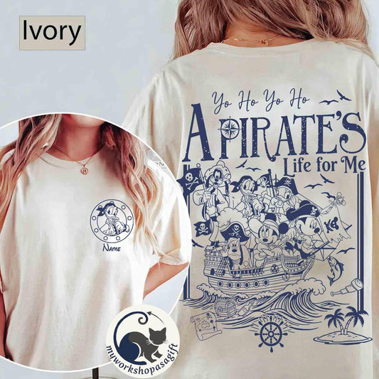 2-sided Mickey and Friends Disney Pirates — Bella+Canvas Tee