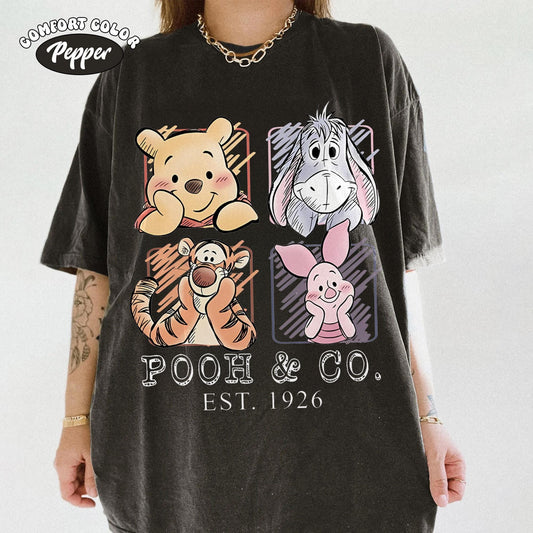 Comfort Colors Retro Pooh and Friends — Gildan Sweatshirt
