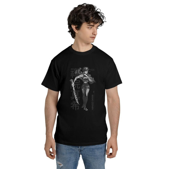 Maki Zenin Jujutsu Kaisen Anime — Bella+Canvas Tee · bella+canvas 3001 · black · front
