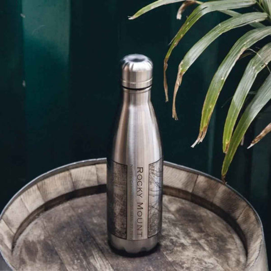 Rocky Mount - North Carolina Engraved Map Insulated Bottle