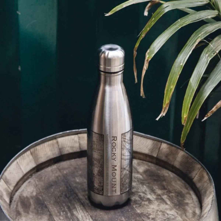 Rocky Mount - North Carolina Engraved Map Insulated Bottle