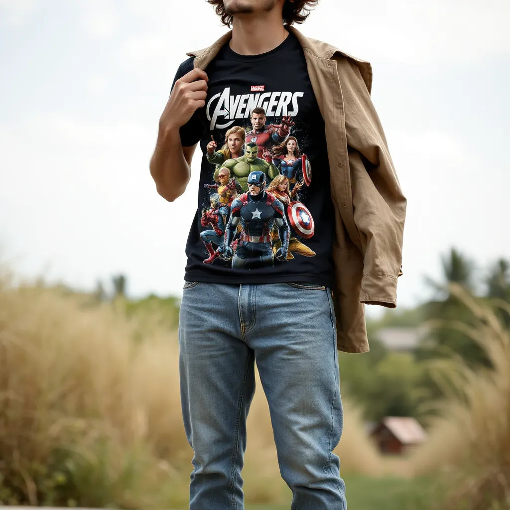 How to Style a Marvel Avengers Fan Art Shirt