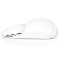 Top view of white and dark grey Ascrono Magic Mouse 2 Grips side by side showing color options.