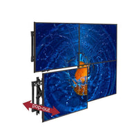 Landscape pop-out video wall mount bracket for 45-70 inch TVs, showing mounting mechanism and pop-out feature