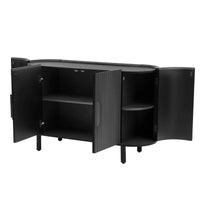 Curved Design Light Luxury Sideboard with Adjustable Shelves,Suitable