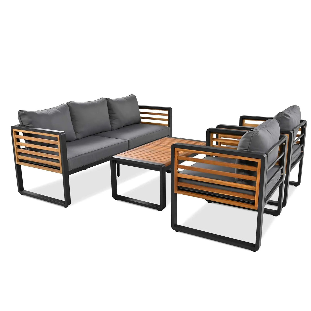 Large Size 4-pieces Outdoor Furniture sofa for 5 Person Conversation