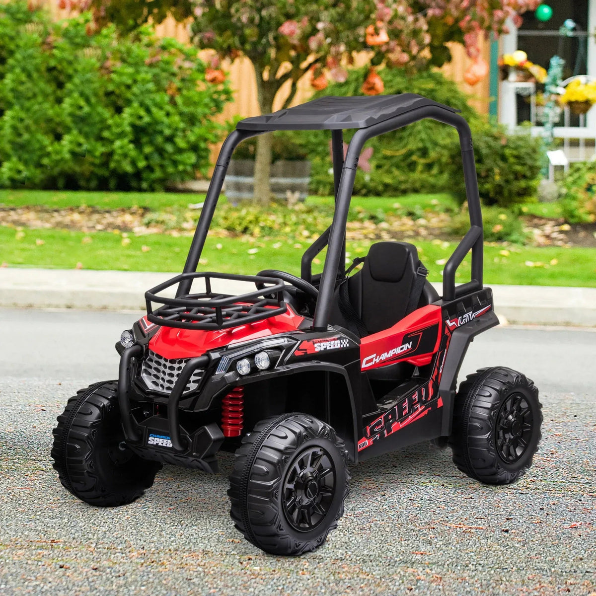 Aosom 12V Battery-powered Kids Electric Ride On Car Off-road UTV Toy - Snagva