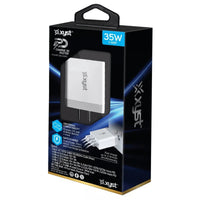 Xyst 35-Watt 4-Port USB-A and USB-C Wall Charger - Snagva