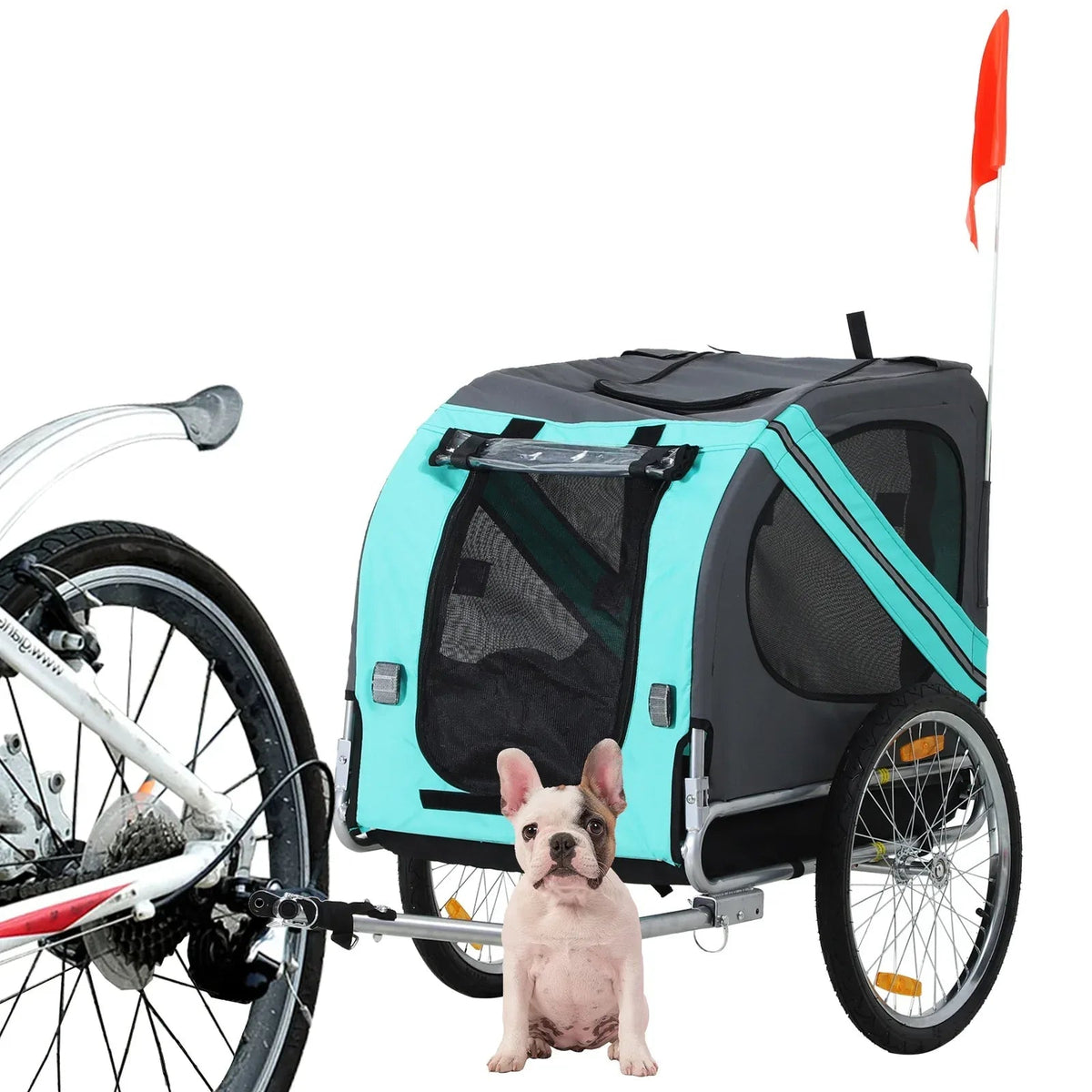 Aosom Pet Bicycle Trailer Dog Cat Bike Carrier Pet Bicycle Trailer Dog - Snagva