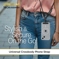 HyperGear TECHcessories Black Braided Rope Universal Crossbody Phone - Snagva