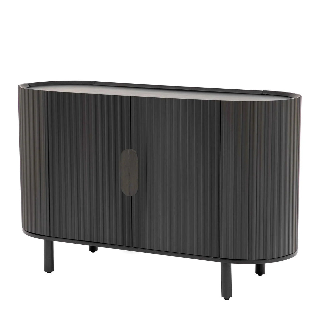 Curved Design Light Luxury Sideboard with Adjustable Shelves,Suitable