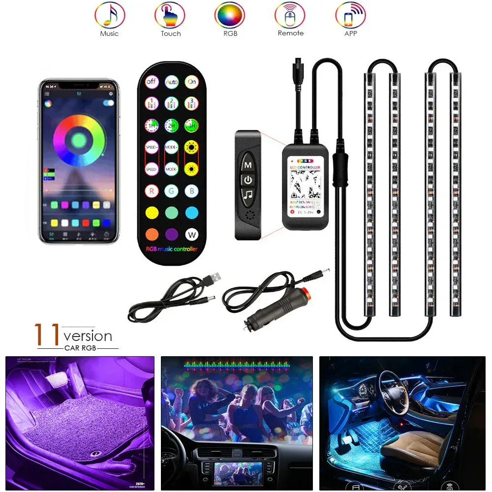 Styling Decorative LED Car Interior Light Waterproof Lamp - Snagva