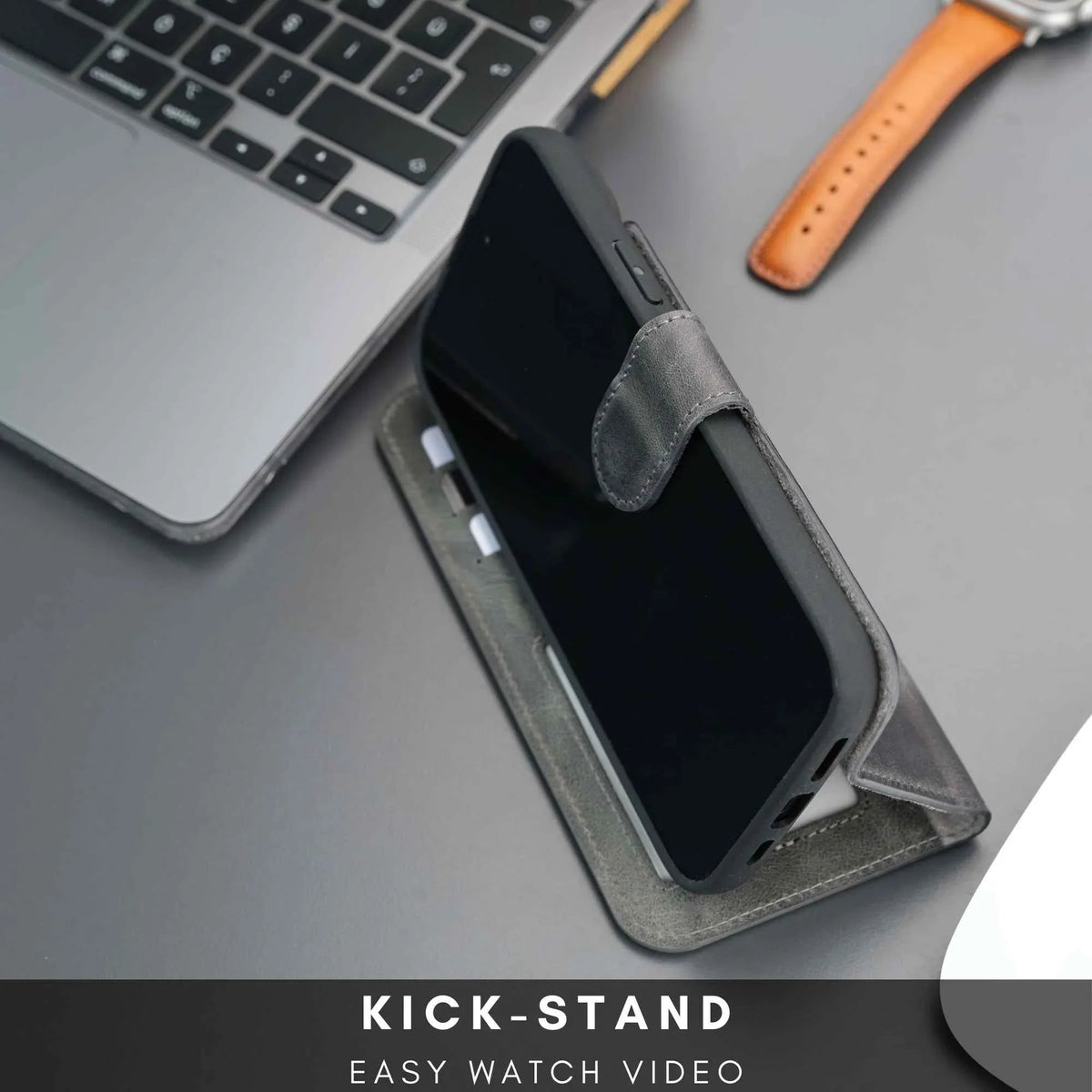 Casper Leather iPhone 14 Wallet Case | MagSafe