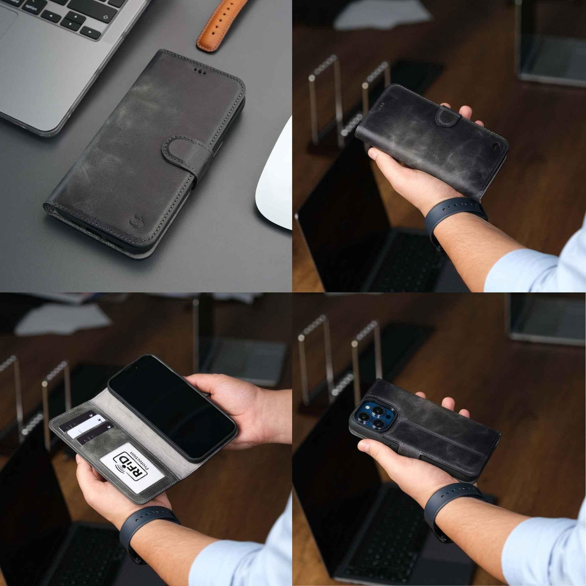 Casper iPhone 16 Pro Wallet Case Leather MagSafe