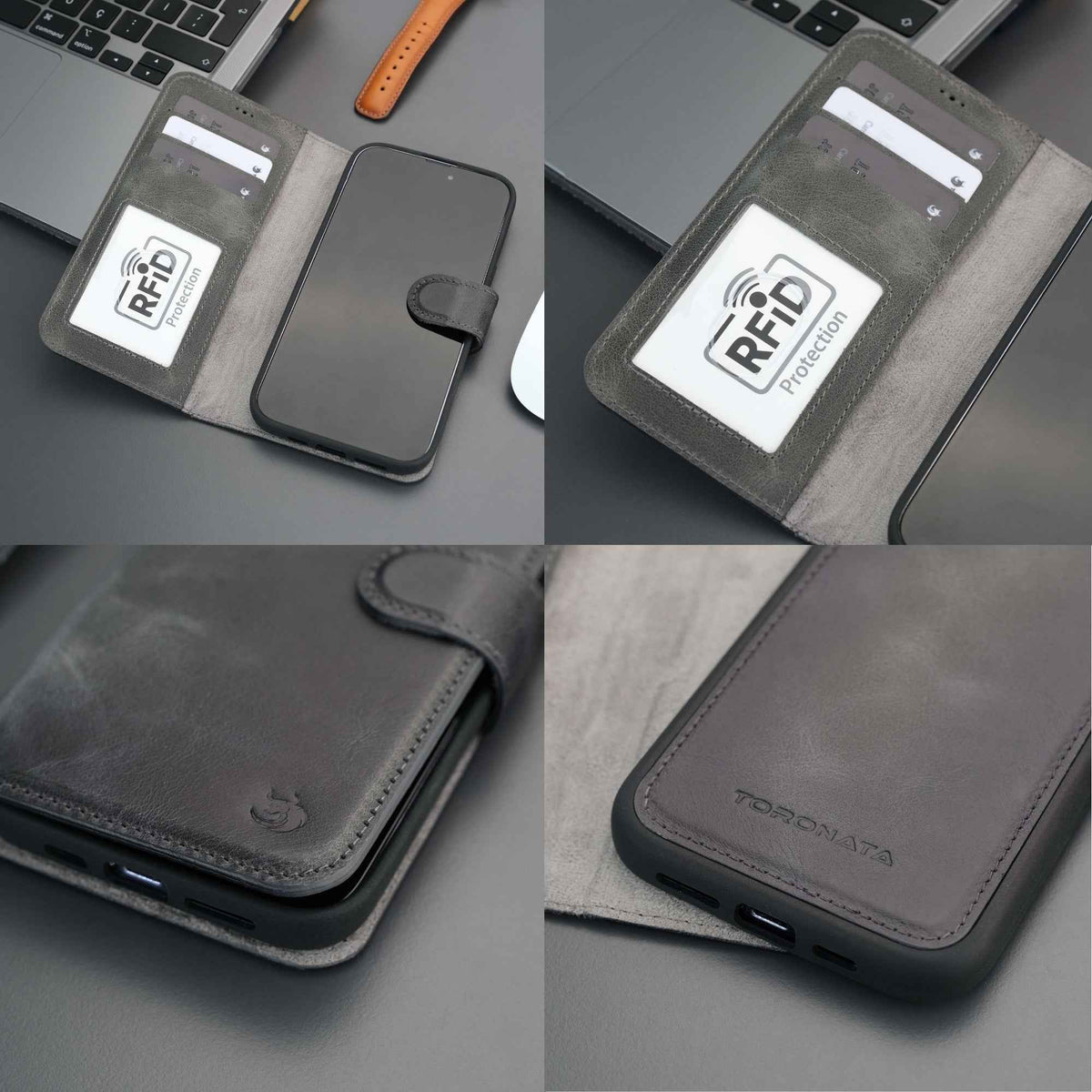 Casper iPhone 16 Pro Wallet Case Leather MagSafe