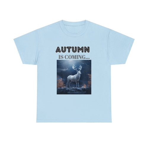 Autumn is coming: Fall Vibes T-shirts | Deer Drinking Brook Leaves Cha