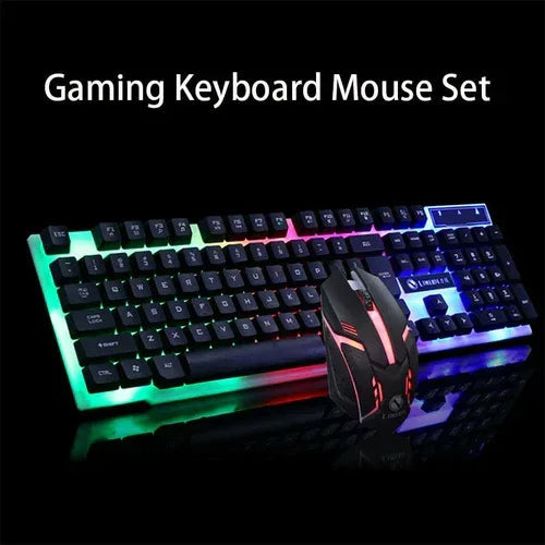 Gaming Keyboard Mouse Glowing Set - Snagva