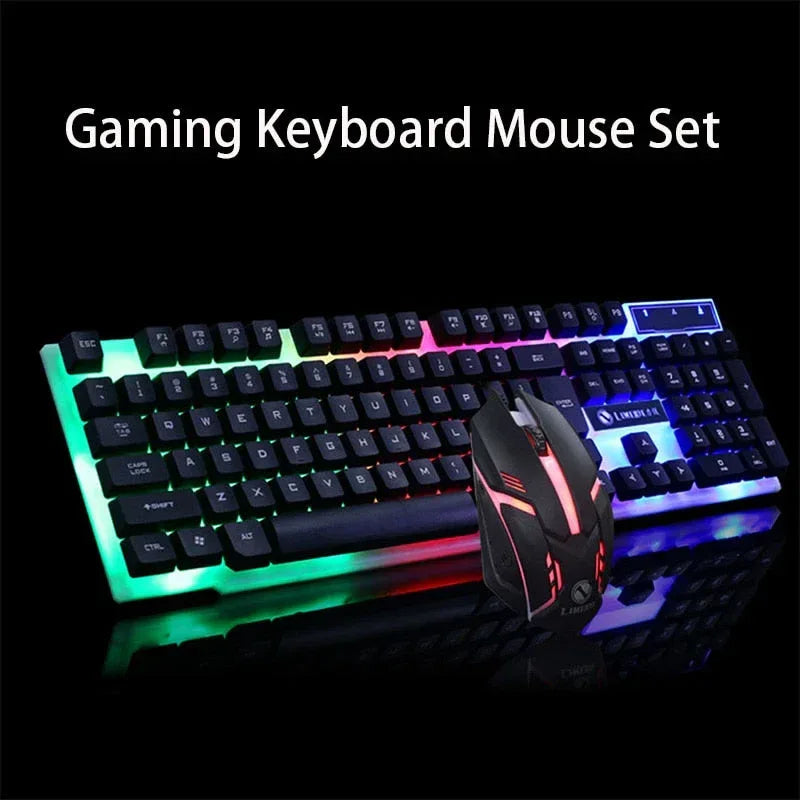 Gaming Keyboard Mouse Glowing Set - Snagva