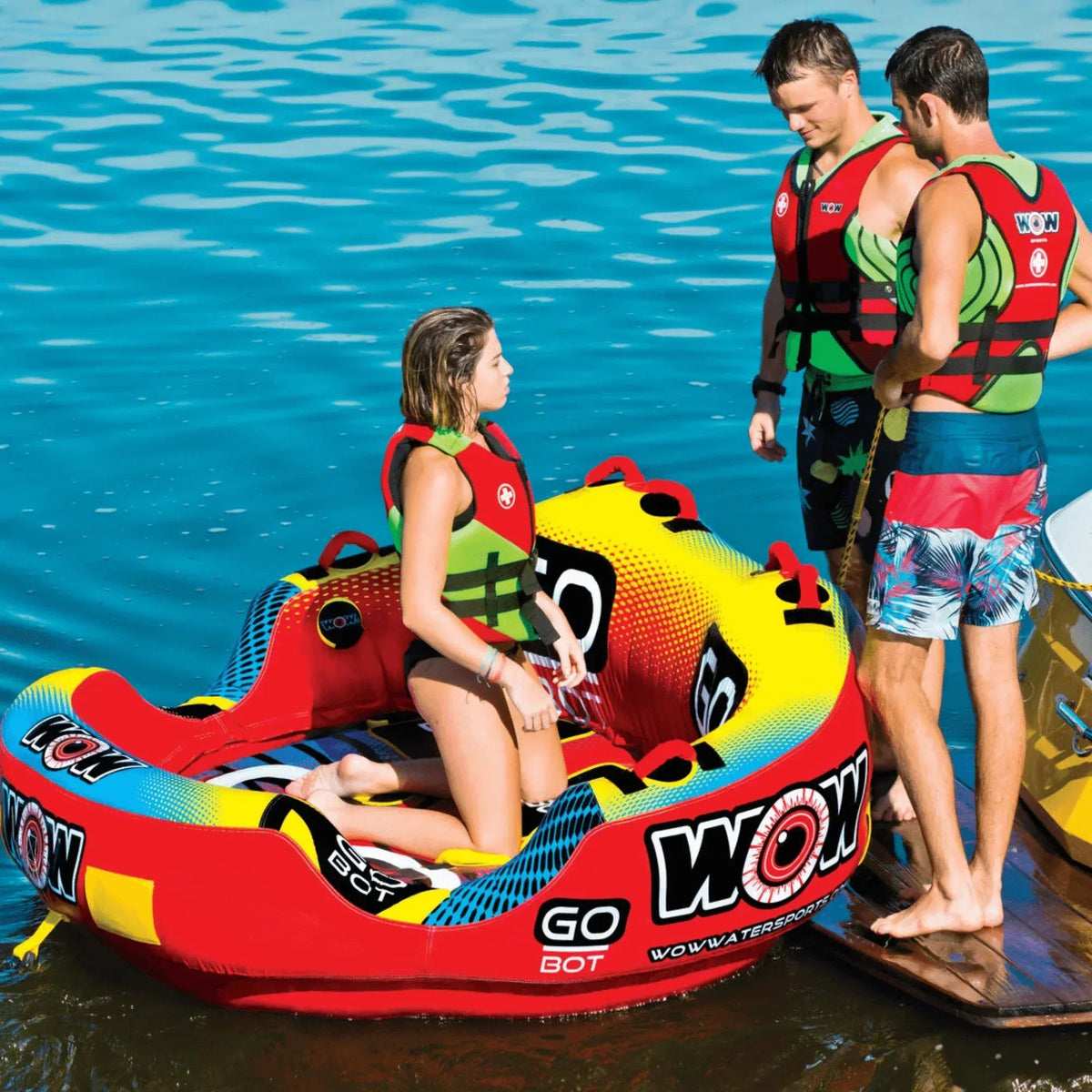 WOW Watersports Go Bot Towable Water Tube for 1 to 3 Riders - Snagva