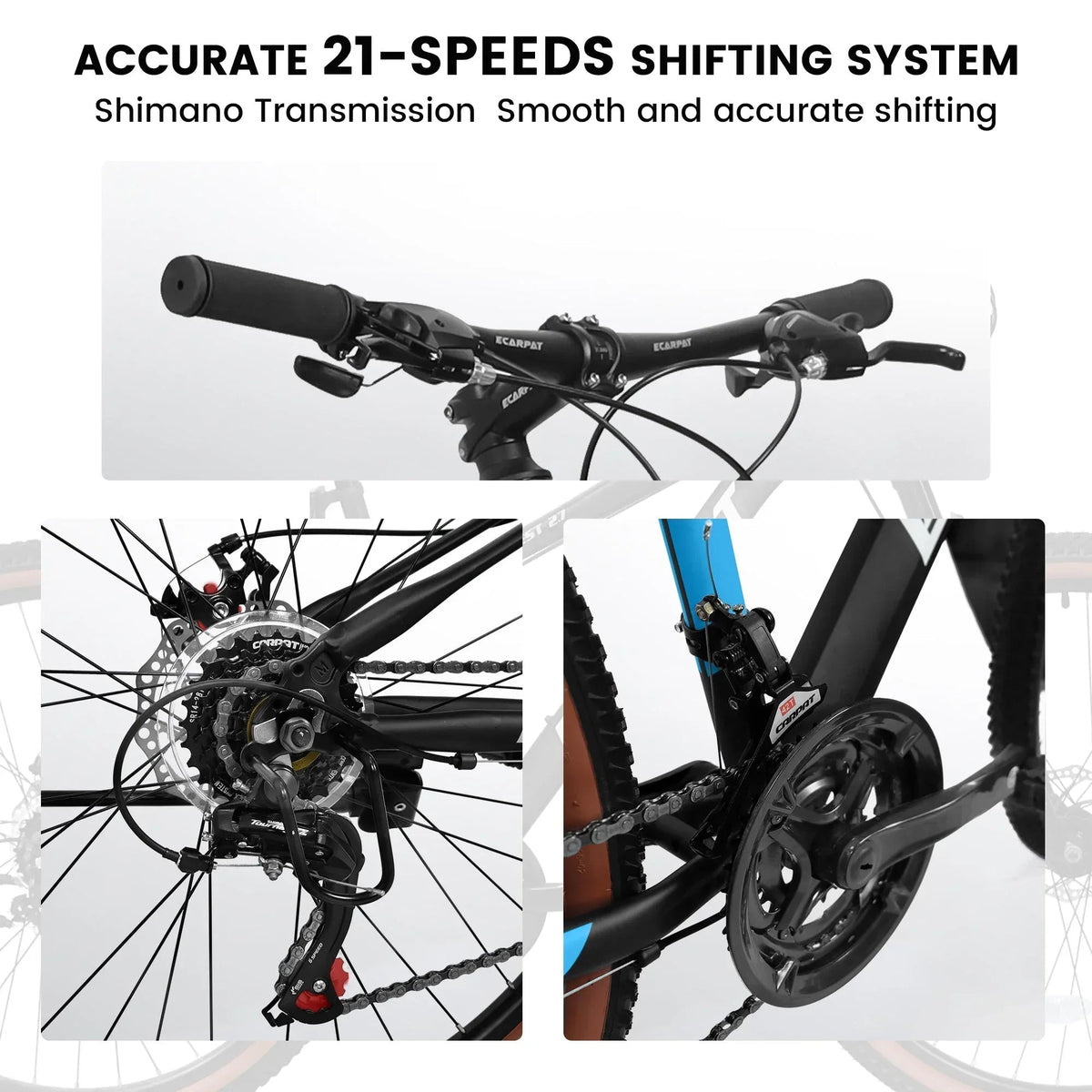 Carpat™ MTB Velocity 27 – 27.5" Aluminum Mountain Bike (21-Speed, - Snagva