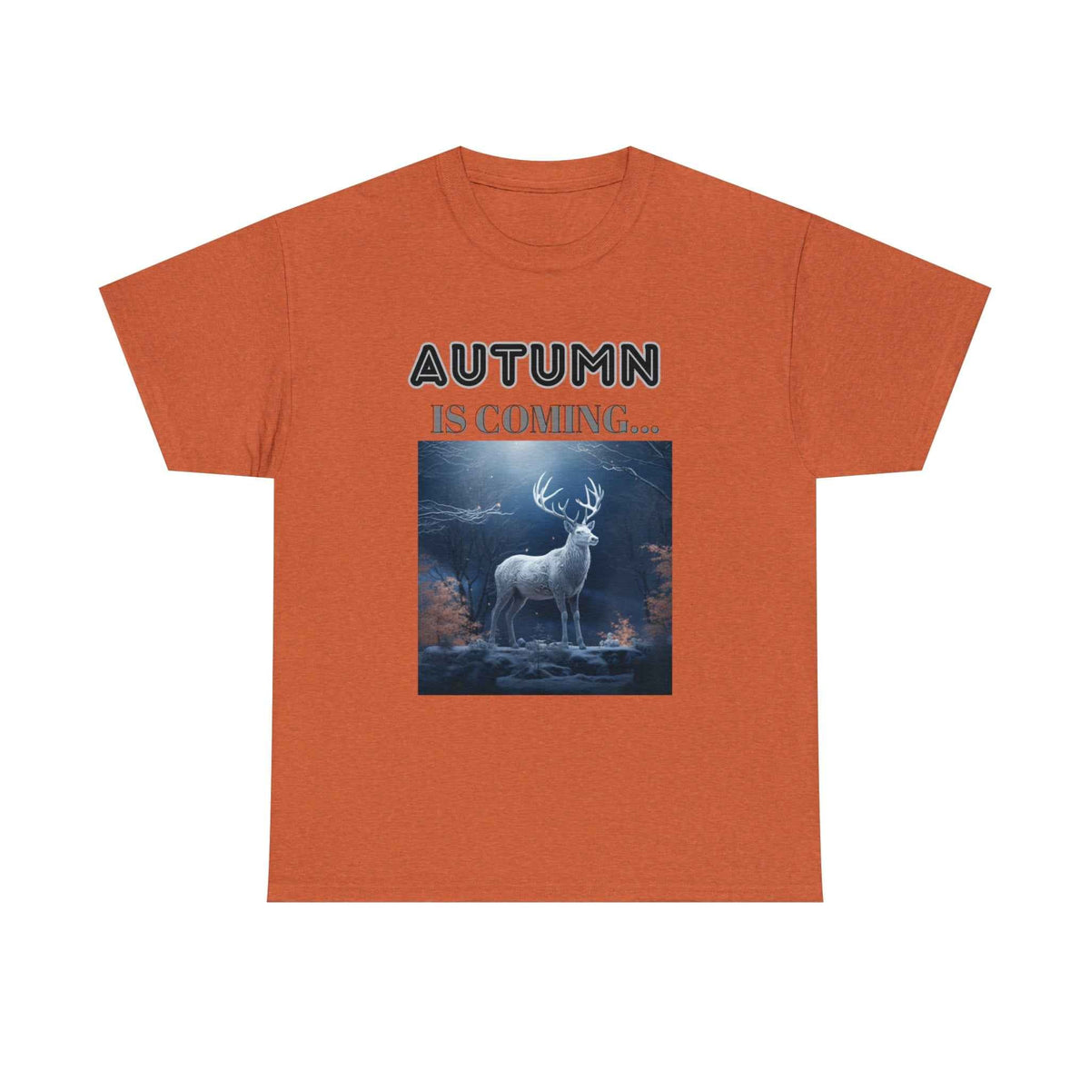 Autumn is coming: Fall Vibes T-shirts | Deer Drinking Brook Leaves Cha