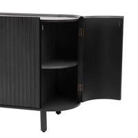Curved Design Light Luxury Sideboard with Adjustable Shelves,Suitable
