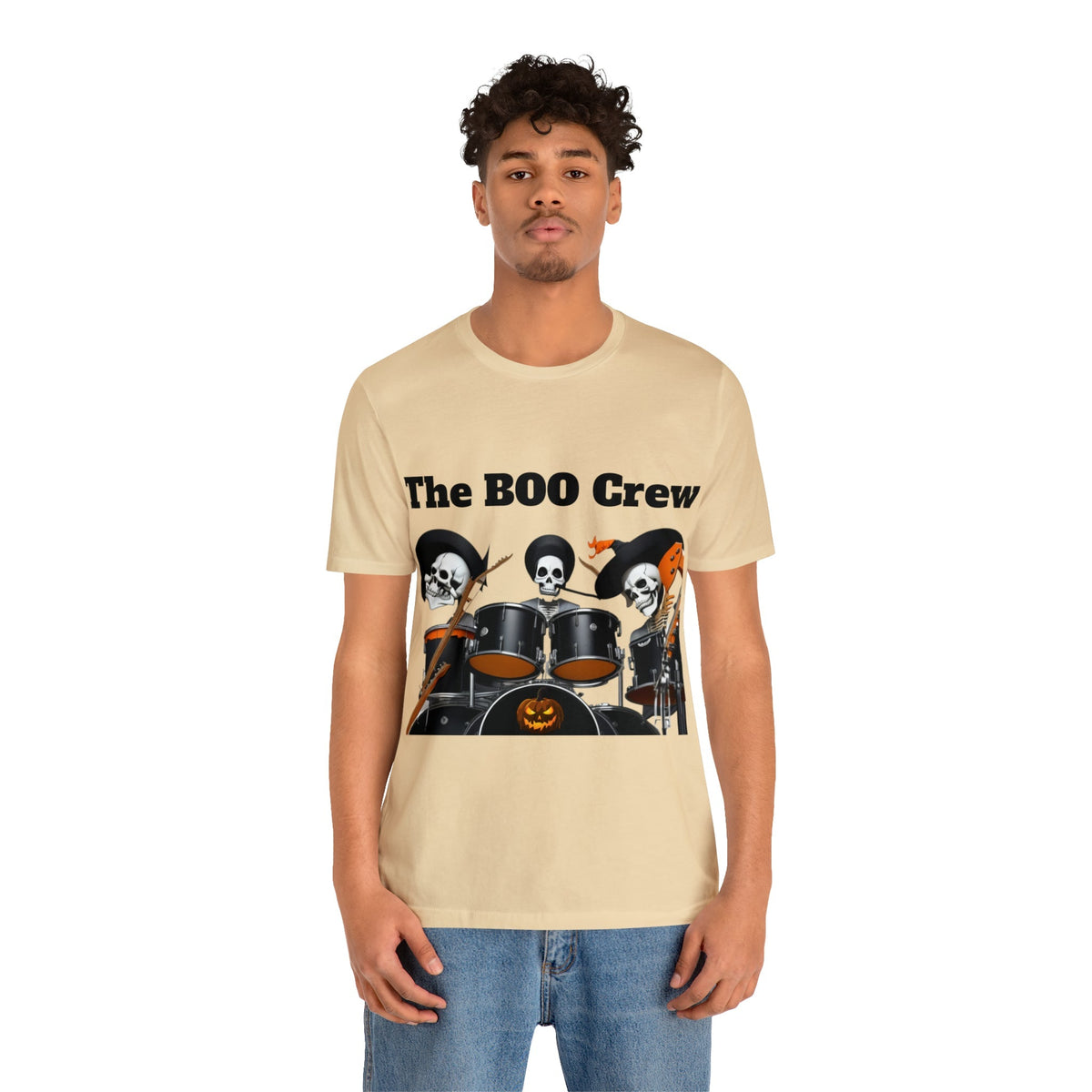 Halloween Boo Crew Skeletons Rock Band Unisex Jersey Short Sleeve Men'