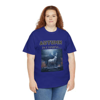 Autumn is coming: Fall Vibes T-shirts | Deer Drinking Brook Leaves Cha