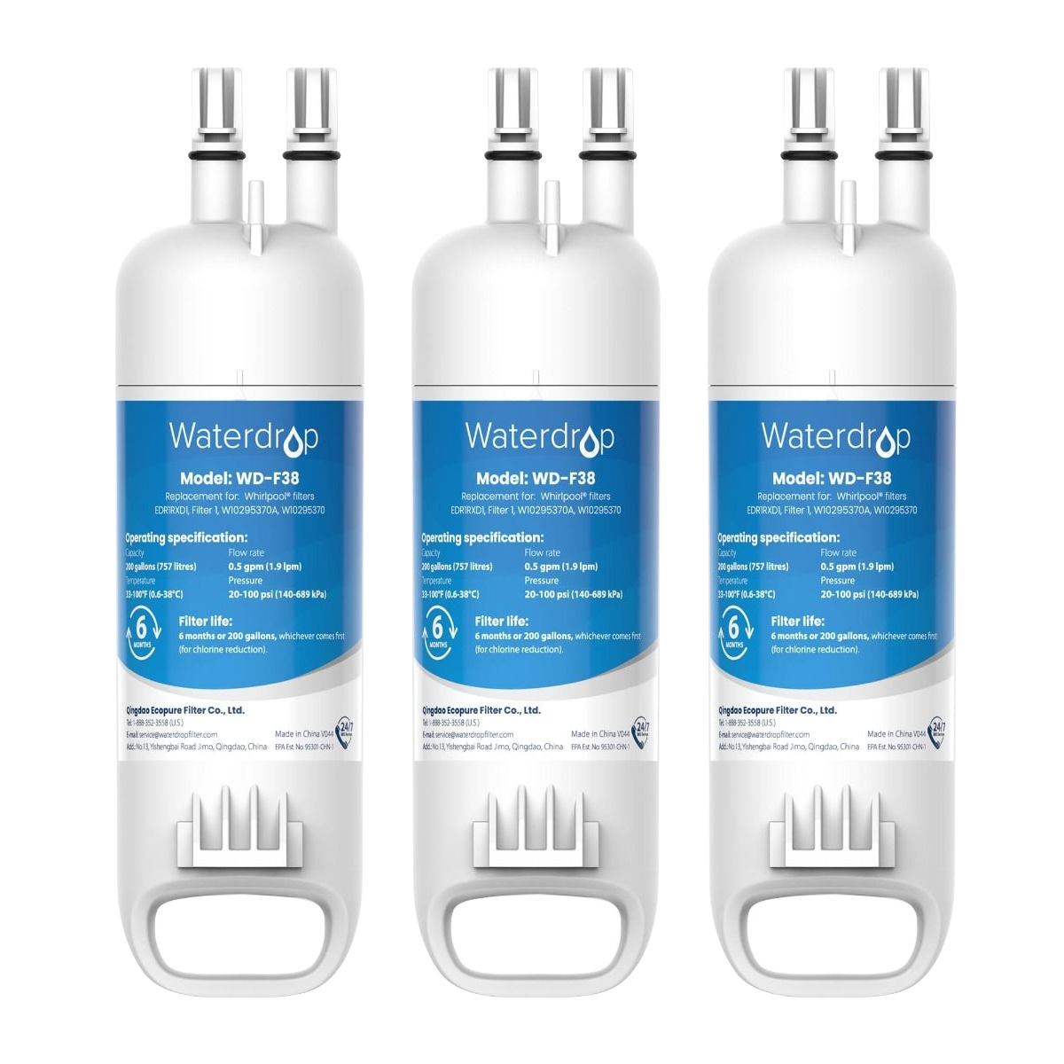 Waterdrop Compatible Whirlpool EDR1RXD1 Drop 1 Refrigerator Water Filter